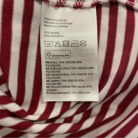 H&M long sleeve red and white striped shirt - Picture 8 of 8